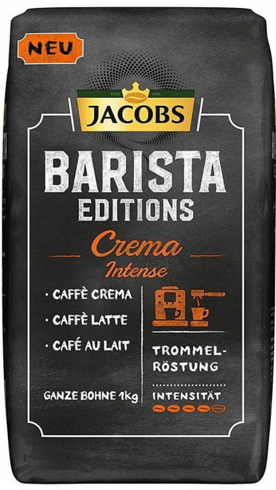 Jacobs Barista Crema INTENSE zrnková káva 1 kg